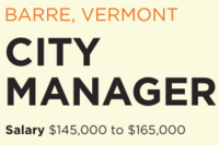 Barre City Manager Job Posting